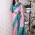 Pink ethnic motifs zari silk blend banarasi saree