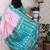 Pink ethnic motifs zari silk blend banarasi saree