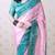 Pink ethnic motifs zari silk blend banarasi saree