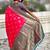 Pink woven design zari silk blend banarasi saree
