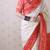 Off white ethnic motifs zari silk blend banarasi saree