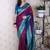Purple ethnic motifs zari silk blend banarasi saree
