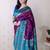 Purple ethnic motifs zari silk blend banarasi saree
