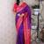 Purple warli zari silk blend banarasi saree