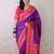 Purple warli zari silk blend banarasi saree
