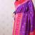Purple warli zari silk blend banarasi saree