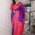 Purple warli zari silk blend banarasi saree