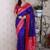 Blue ethnic motifs zari silk blend banarasi saree
