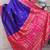 Blue ethnic motifs zari silk blend banarasi saree