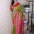 Green ethnic motifs zari silk blend banarasi saree