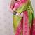 Green ethnic motifs zari silk blend banarasi saree