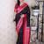 Black woven design zari silk blend banarasi saree