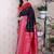 Black woven design zari silk blend banarasi saree