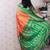 Orange ethnic motifs zari silk blend banarasi saree