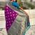 Purple ethnic motifs woven design zari banarasi saree