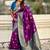 Purple ethnic motifs woven design zari banarasi saree
