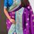 Purple ethnic motifs woven design zari banarasi saree