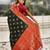 Green woven design zari silk blend banarasi saree