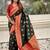 Green woven design zari silk blend banarasi saree