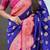 Violet woven design zari silk blend banarasi saree