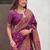 Purple ethnic motifs woven design zari kanjeevaram saree