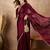 Maroon satin saree