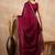 Maroon satin saree