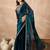 Blue satin saree