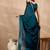 Blue satin saree