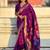 Purple ethnic motifs woven design kanjeevaram saree