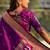 Purple ethnic motifs woven design kanjeevaram saree