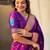 Purple ethnic motifs woven design kanjeevaram saree