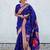 Blue woven design zari kanjeevaram saree