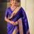 Blue woven design zari kanjeevaram saree