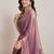 Purple zari  chiffon saree