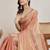 Peach woven design zari  chiffon saree