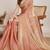 Peach woven design zari  chiffon saree