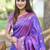 Purple woven design zari kanjeevaram saree
