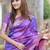 Purple woven design zari kanjeevaram saree