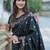 Black woven design zari kanjeevaram saree