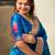 Blue ethnic motifs woven design zari kanjeevaram saree