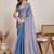Blue  chiffon saree
