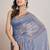Blue  chiffon saree