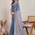 Blue  chiffon saree