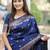 Blue woven design zari kanjeevaram saree
