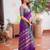 violet pink soft silk blend saree for women traditional festive saree