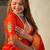 Orange floral zari kanjeevaram saree