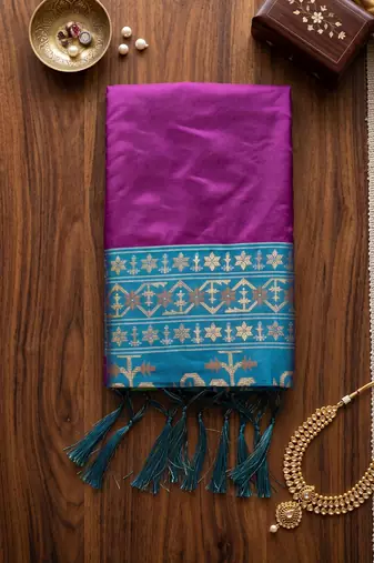 purple soft banarasi saree for women festive party traditional wedding ethnic saree