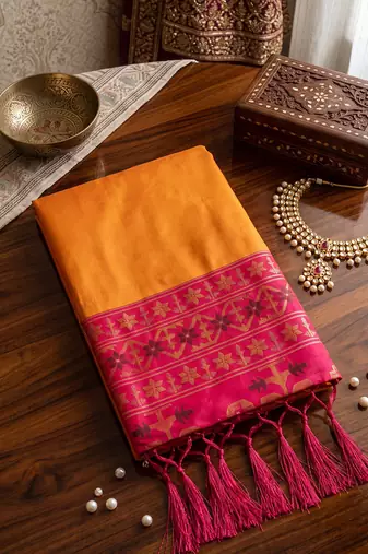 mustard soft banarasi saree for women festive party traditional wedding ethnic saree