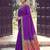 purple silk blend plain saree bordar work with printed blouse